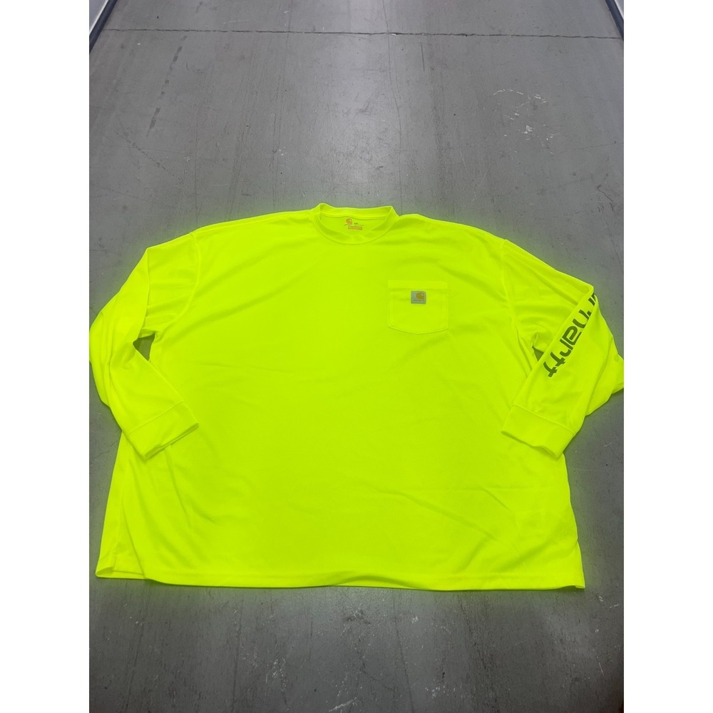 Carhartt Shirt Mens 4XL Green‎ Pocket Graphic Relaxed Fit Long Sleeve Workwear